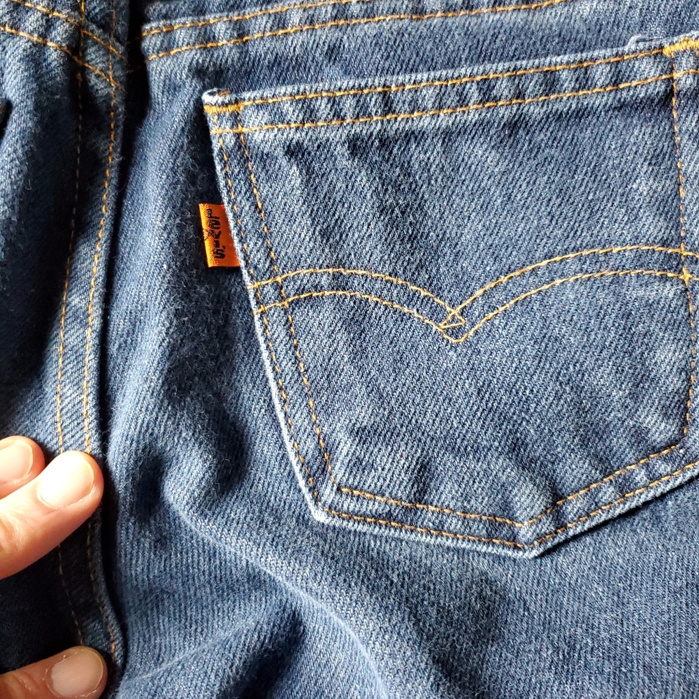 Levi's Vintage Orange Tab Boys Blue Jeans. 14 Regular. (27x27). USA made. EUC. - Picture 6 of 16